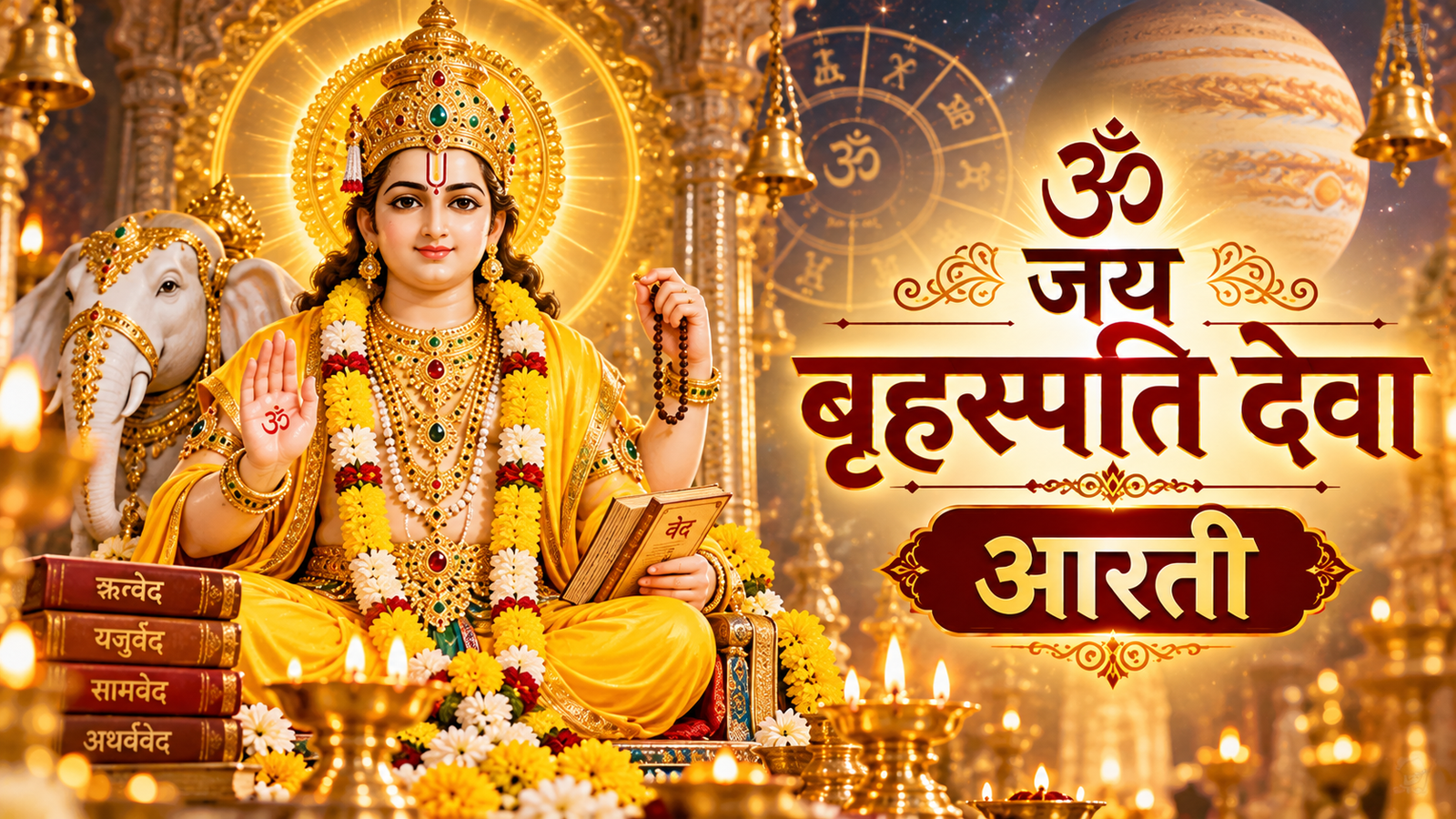 ॐ जय बृहस्पति देवा आरती लिरिक्स : Om Jai Brihaspati Deva Aarti Lyrics
